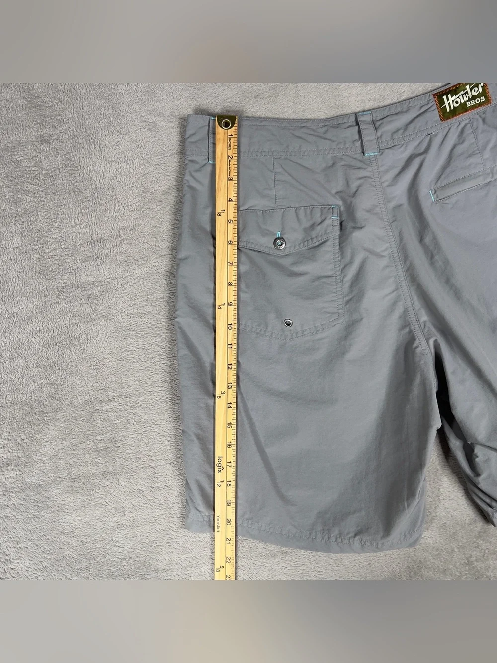 Howler Brothers Horizon Hybrid Shorts Men's 34 Gray Ripstop Nylon Hiking Fishing